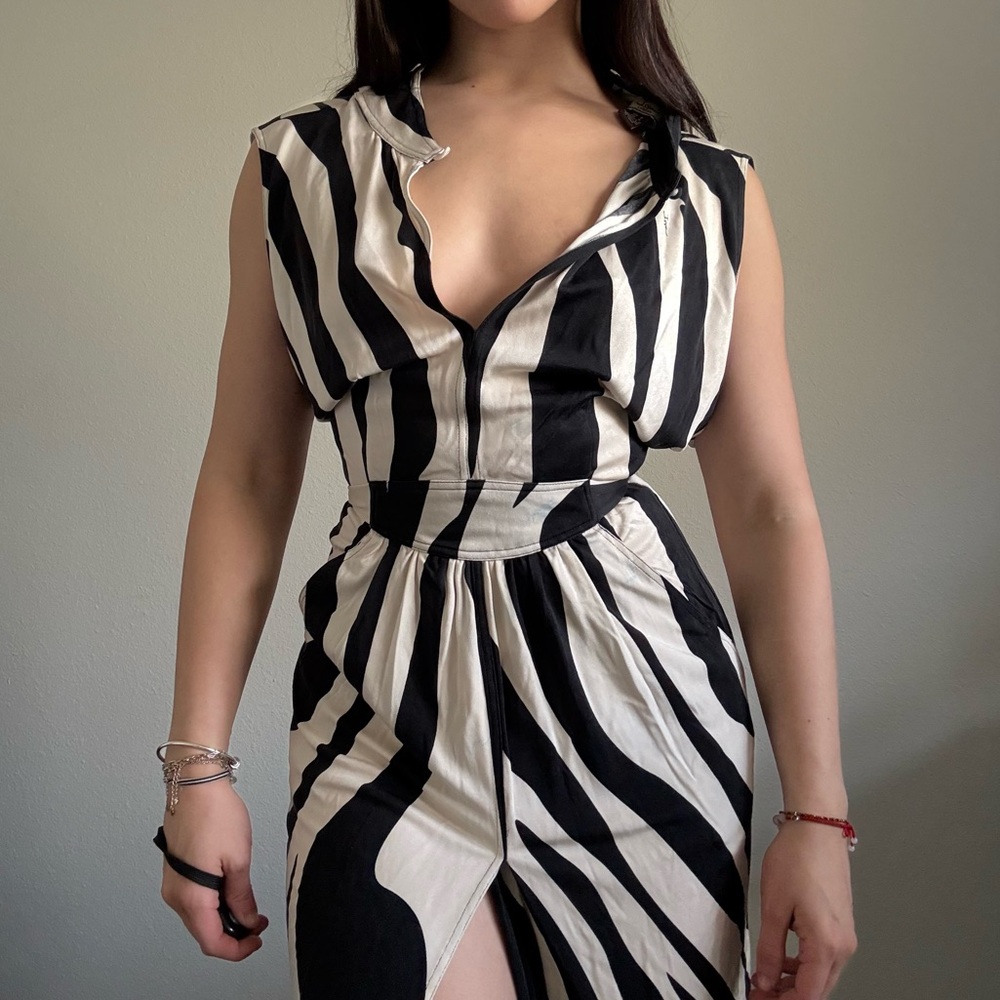 Issa London Striped Silk Dress - Picture 16 of 16